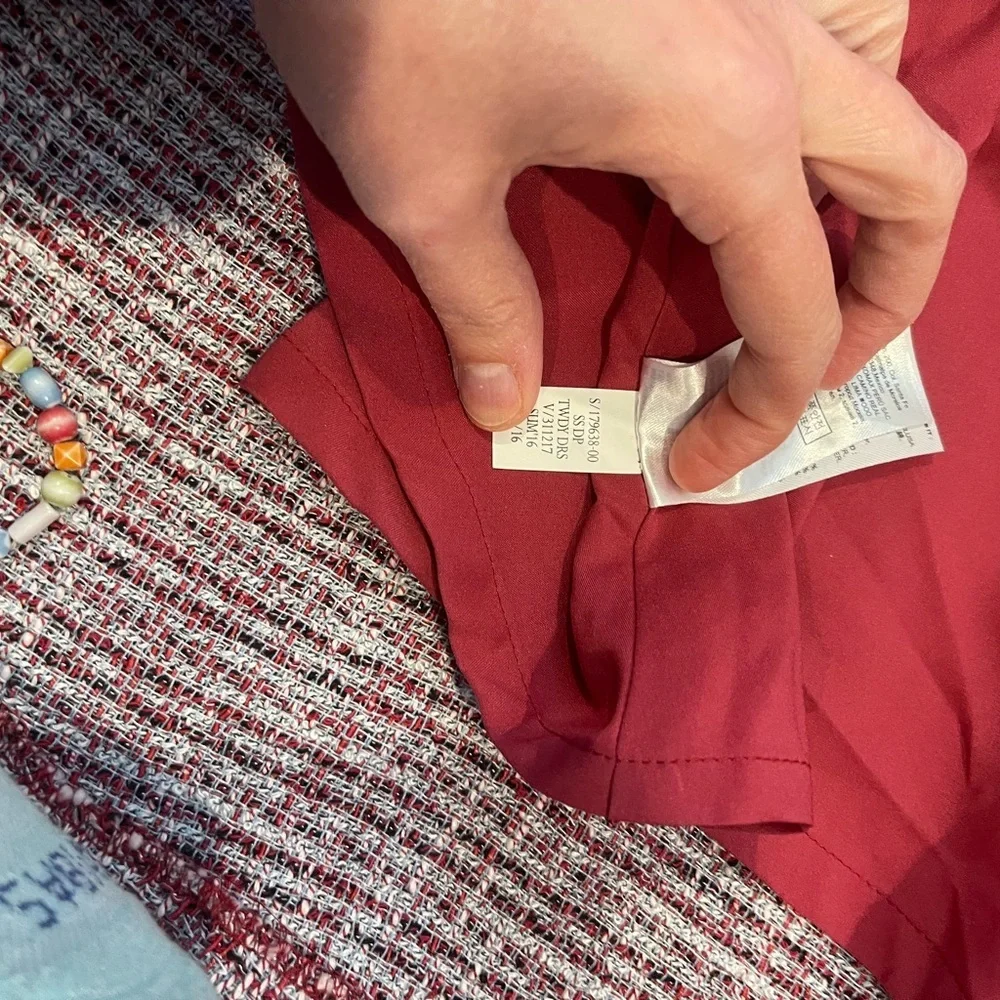 mwt banana republic Pink Tweed women’s Dress 10p - Picture 12 of 13